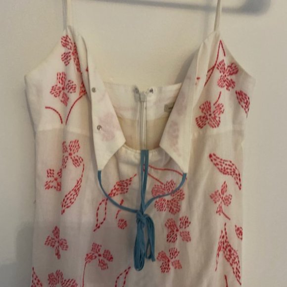 Rare The OC Summer Roberts BCBGMaxAzria Pink Floral Embroidered Dress Size 2 - Picture 7 of 7